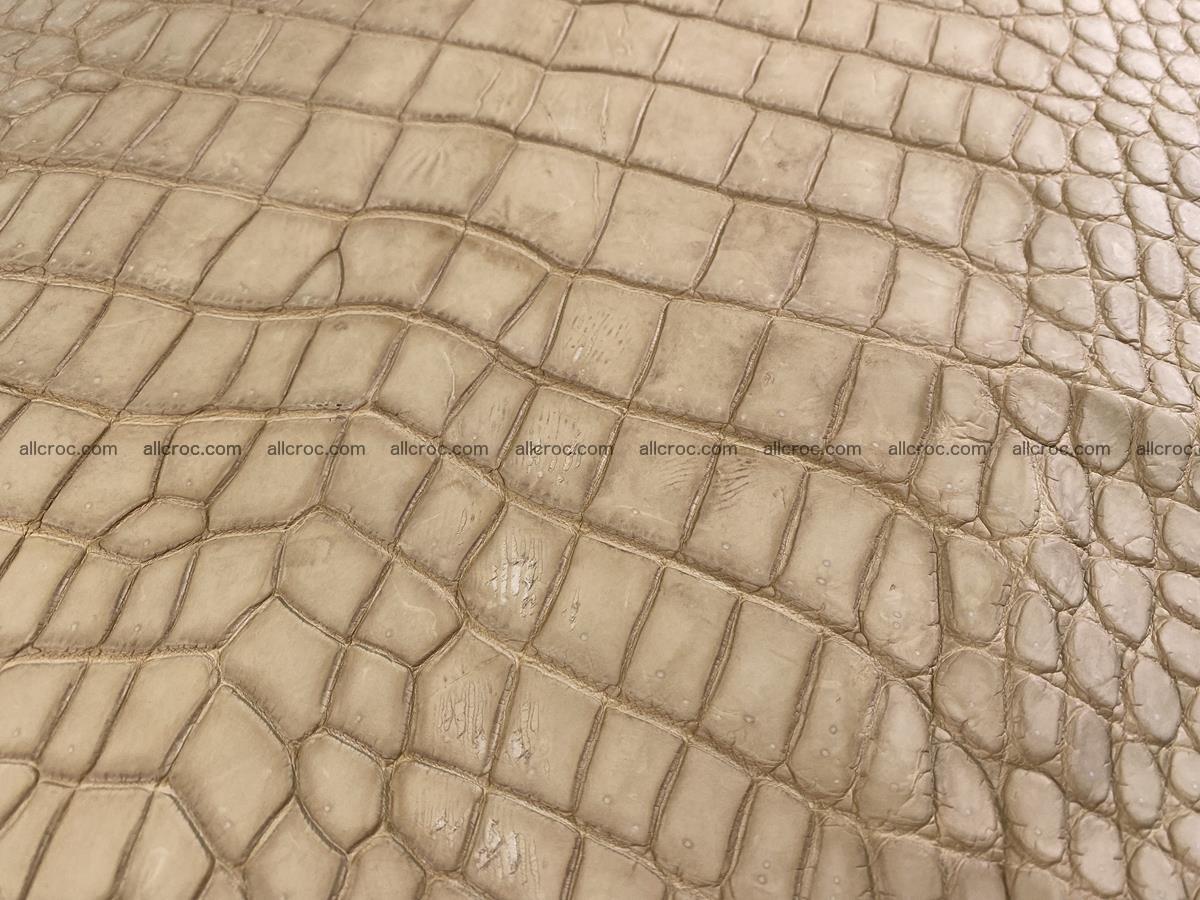 Crocodile skin belly part 41cm mustard color 1540 Foto 6