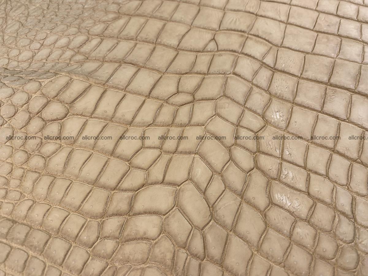 Crocodile skin belly part 41cm mustard color 1540 Foto 1