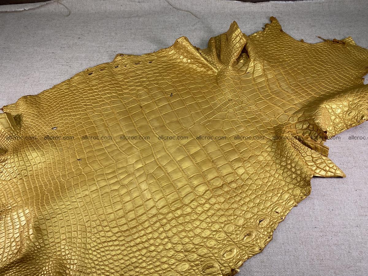 Crocodile skin belly part 44cm (no tail) gold color 1526 Foto 2