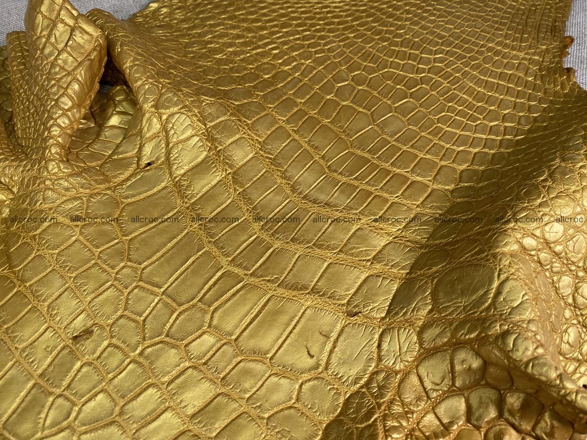 Crocodile skin belly part 44cm (no tail) gold color 1526 Foto 4