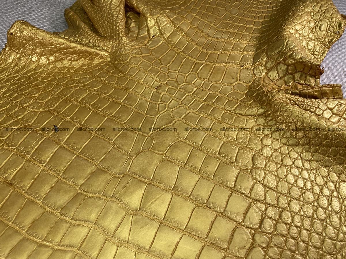 Crocodile skin belly part 44cm (no tail) gold color 1526 Foto 1
