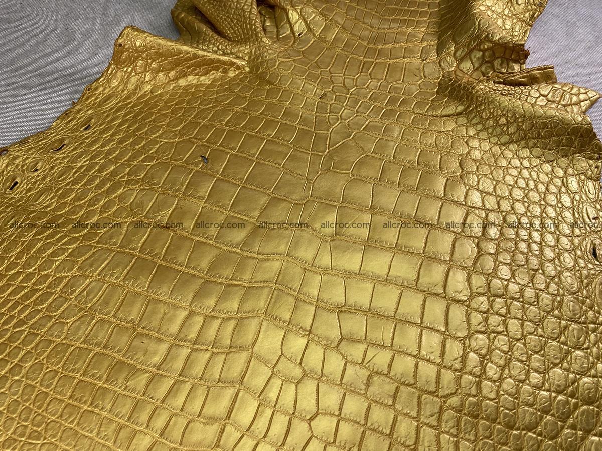 Crocodile skin belly part 44cm (no tail) gold color 1526 Foto 5