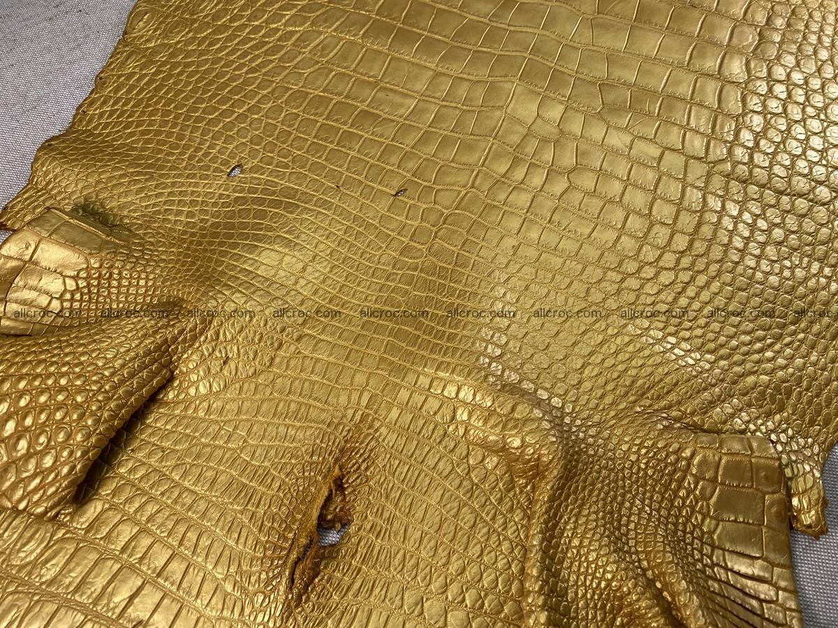 Crocodile skin belly part 44cm (no tail) gold color 1526 Foto 6