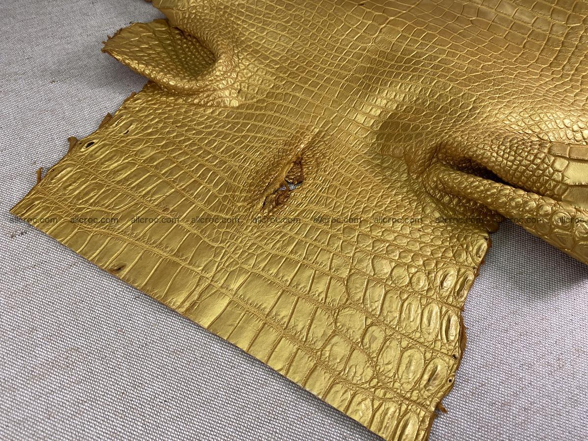 Crocodile skin belly part 44cm (no tail) gold color 1526 Foto 7