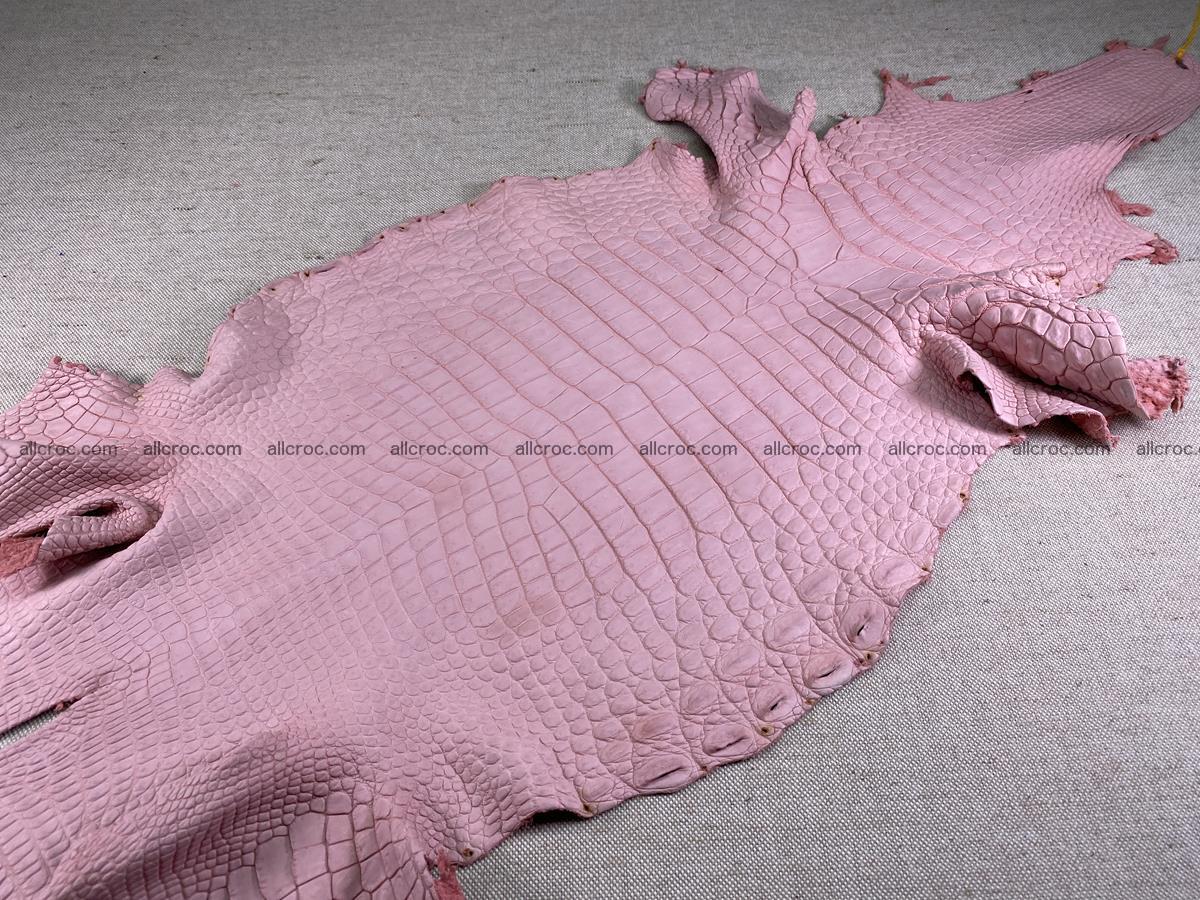 Crocodile skin belly part 32cm pink salmon color 1516 Foto 1