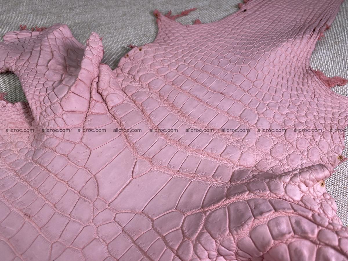 Crocodile skin belly part 32cm pink salmon color 1516 Foto 2
