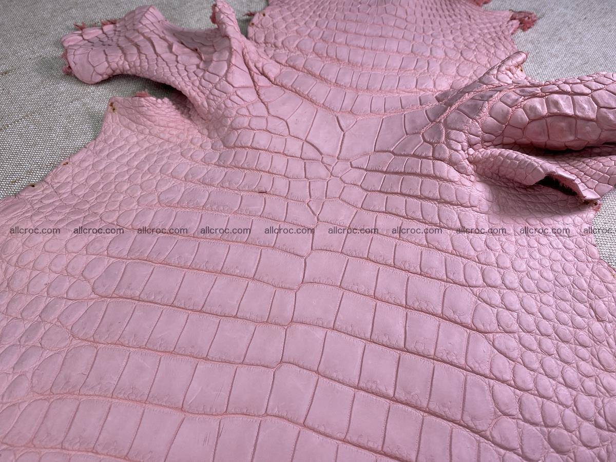 Crocodile skin belly part 32cm pink salmon color 1516 Foto 3