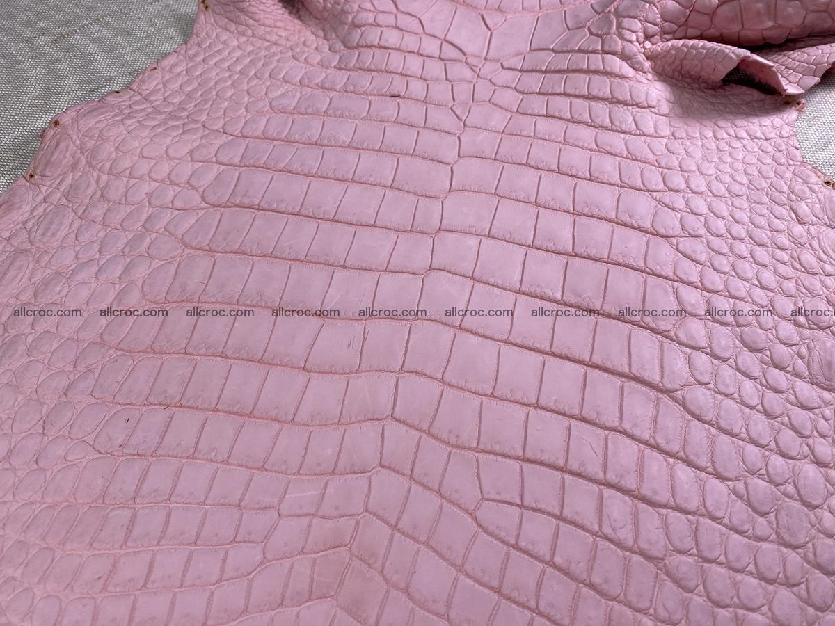 Crocodile skin belly part 32cm pink salmon color 1516 Foto 0