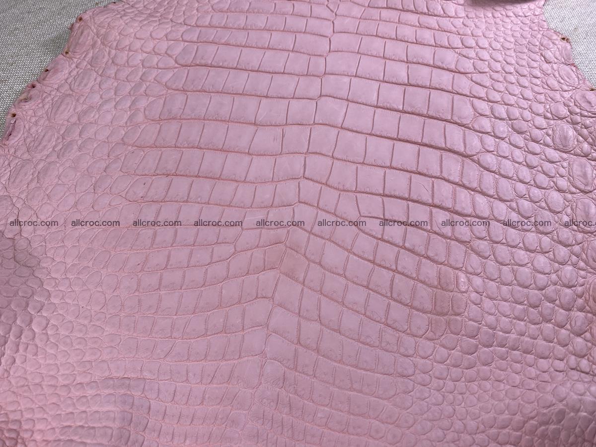 Crocodile skin belly part 32cm pink salmon color 1516 Foto 4