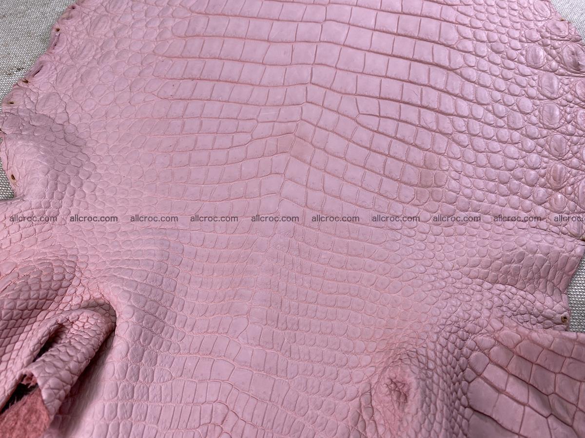 Crocodile skin belly part 32cm pink salmon color 1516 Foto 5