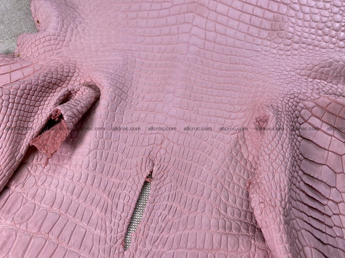 Crocodile skin belly part 32cm pink salmon color 1516 Foto 6