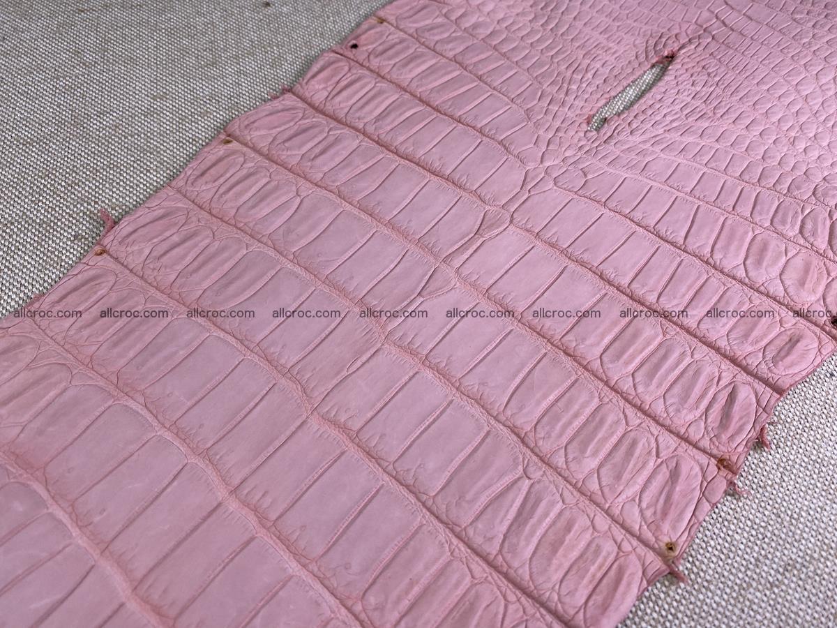 Crocodile skin belly part 32cm pink salmon color 1516 Foto 9