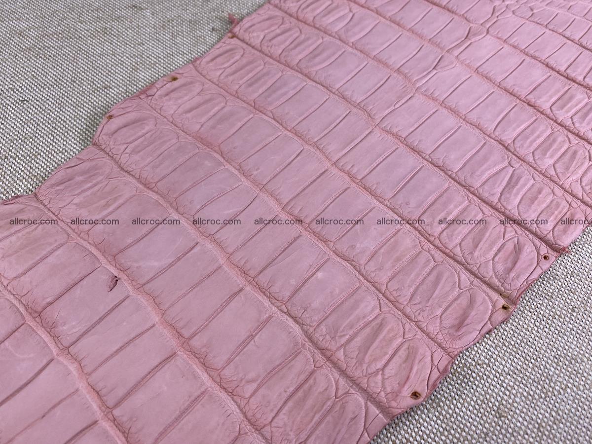 Crocodile skin belly part 32cm pink salmon color 1516 Foto 10