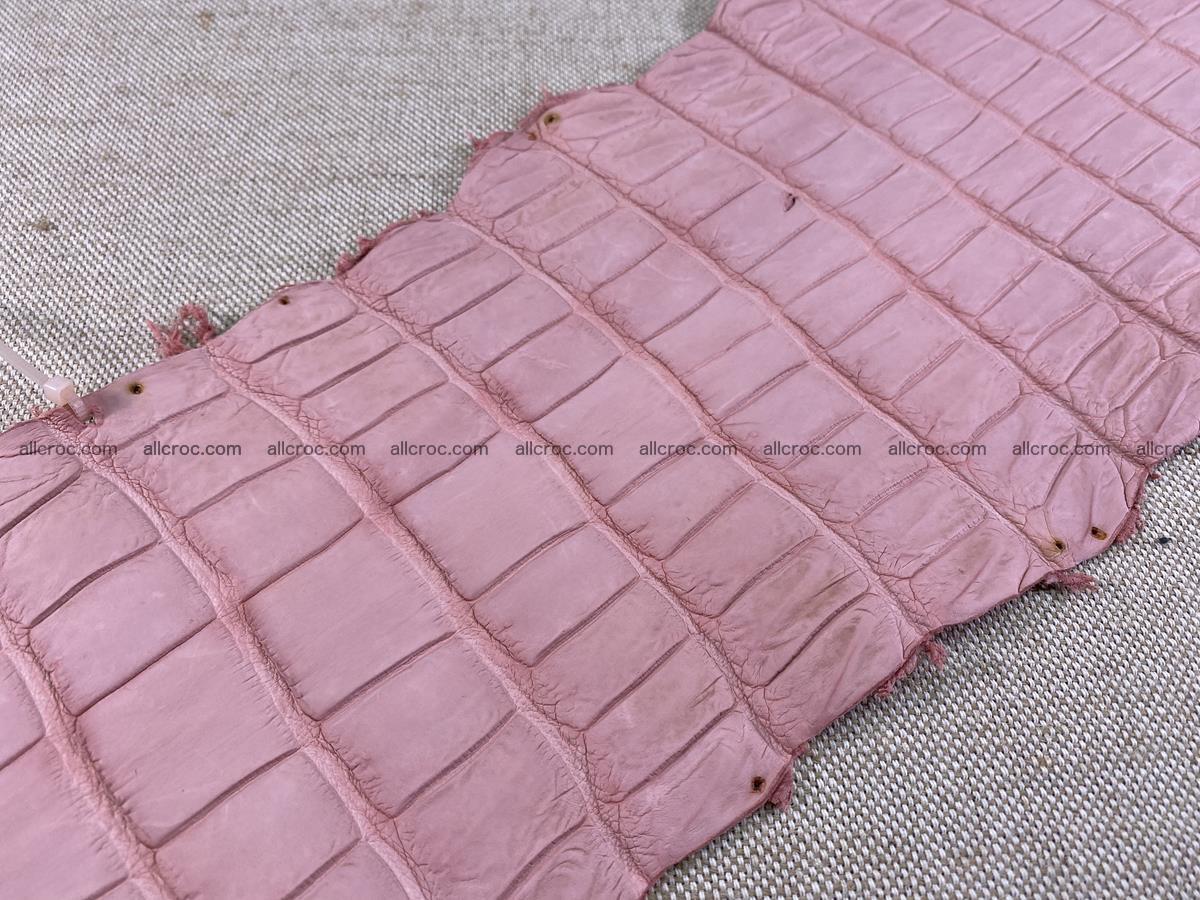 Crocodile skin belly part 32cm pink salmon color 1516 Foto 11