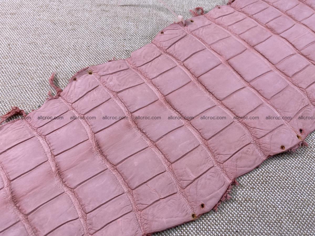 Crocodile skin belly part 32cm pink salmon color 1516 Foto 12