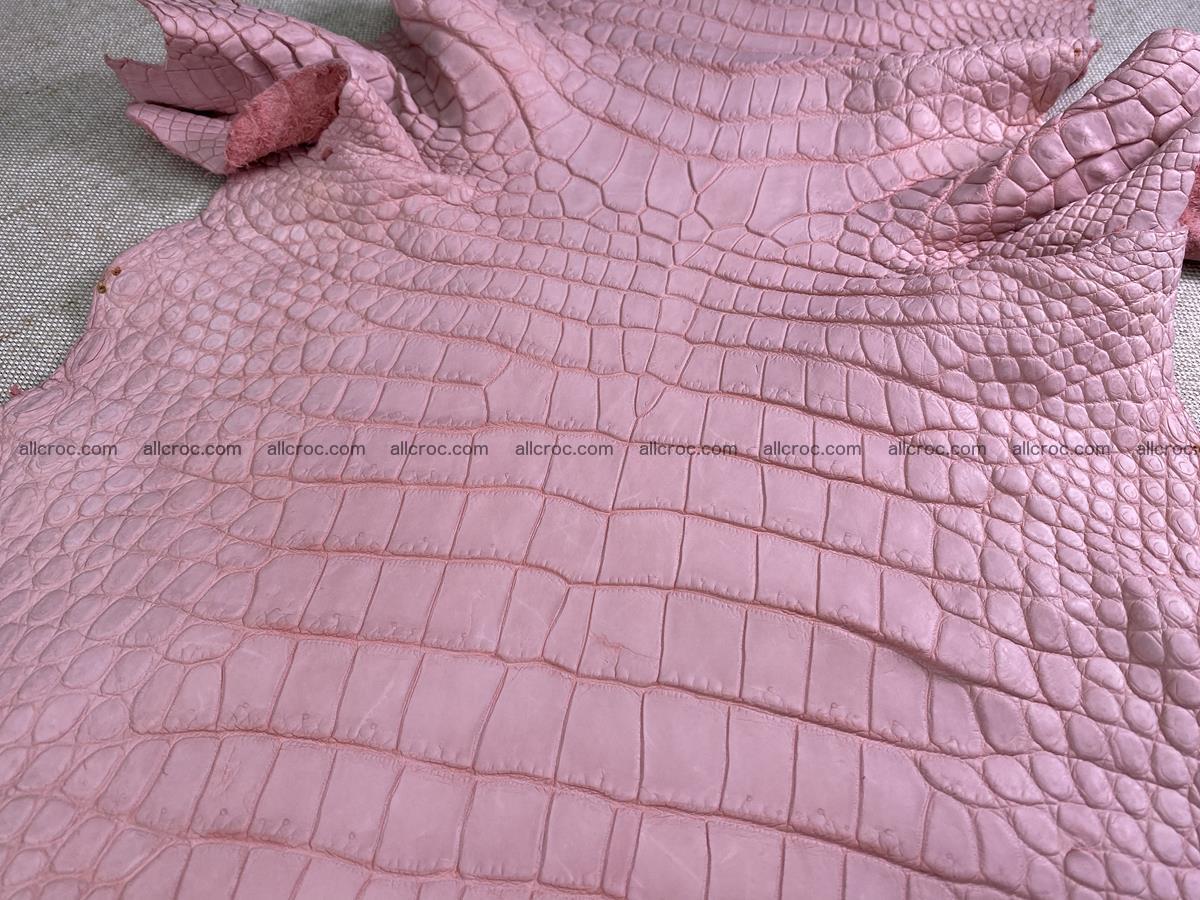Crocodile skin belly part 33cm pink salmon color 1517 Foto 0