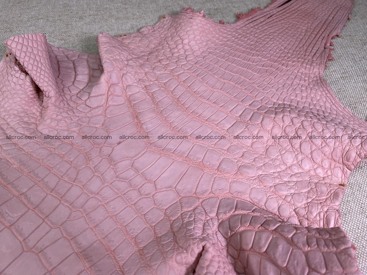 Crocodile skin belly part 34cm pink salmon color 1518 Foto 2