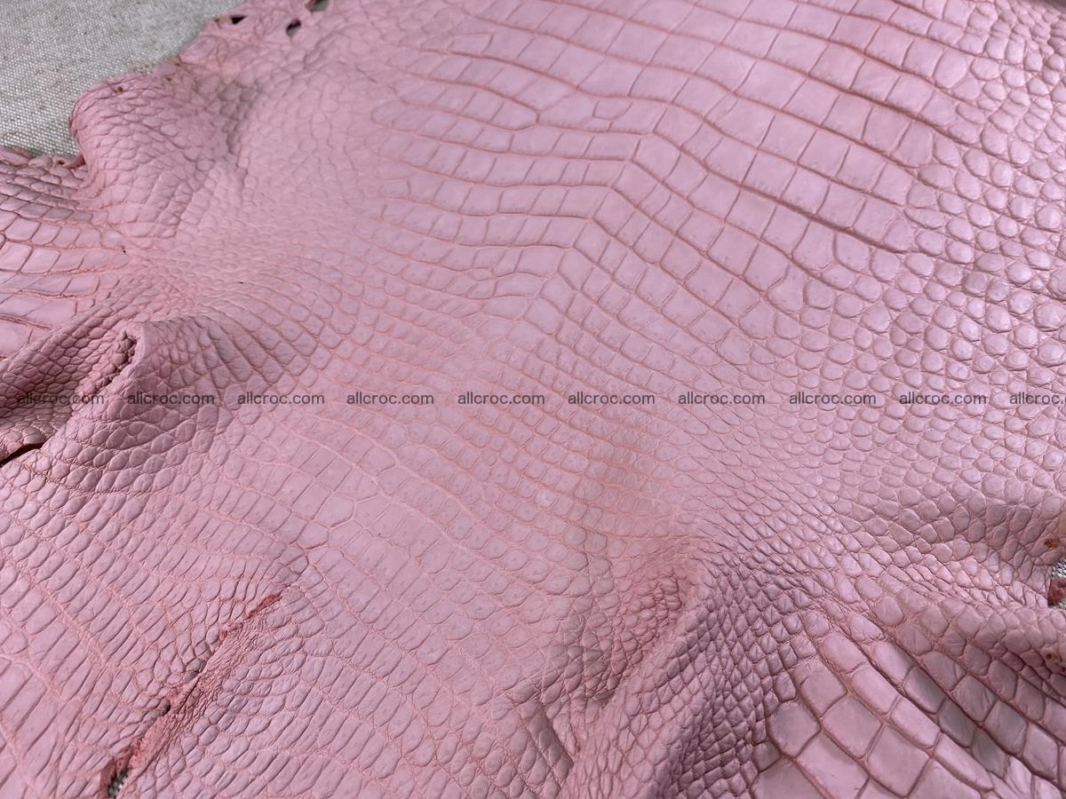 Crocodile skin belly part 34cm pink salmon color 1518 Foto 5