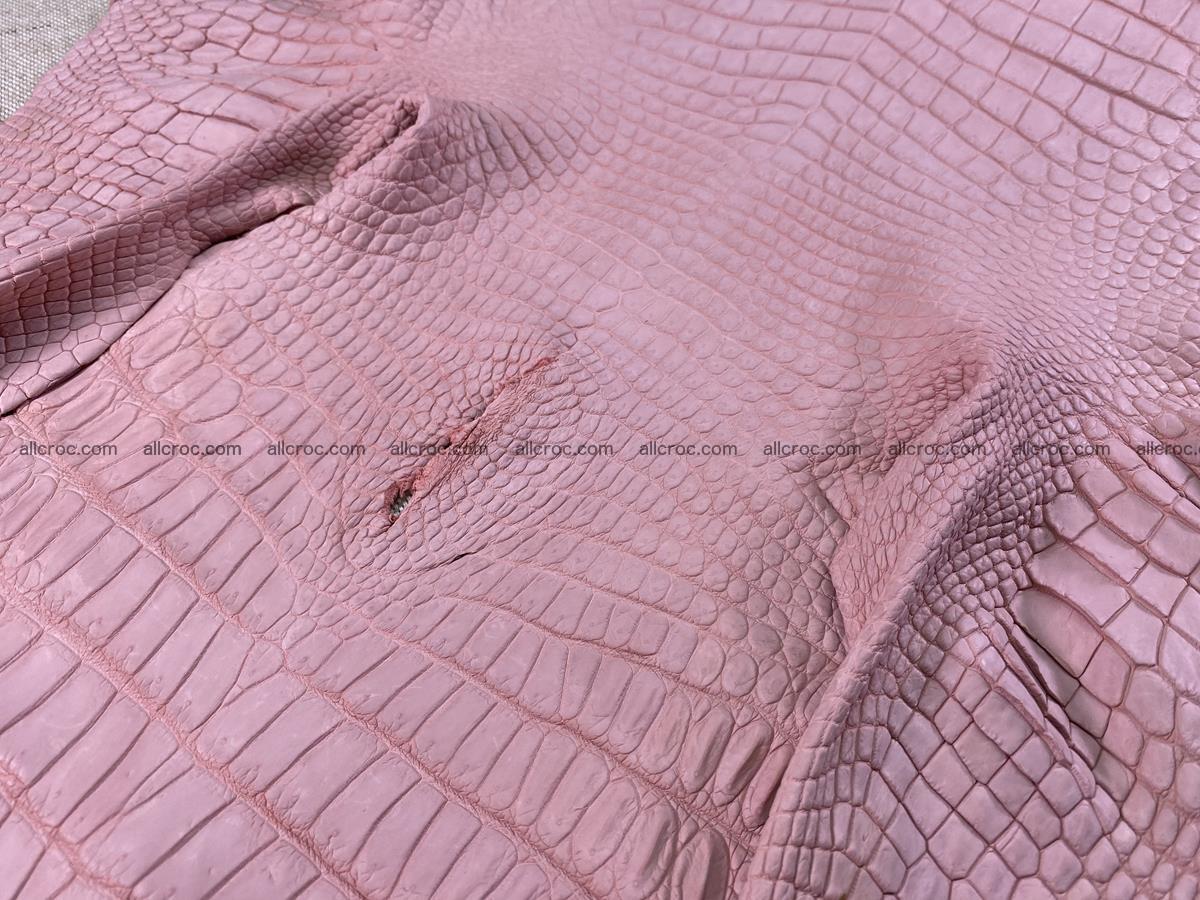 Crocodile skin belly part 34cm pink salmon color 1518 Foto 7