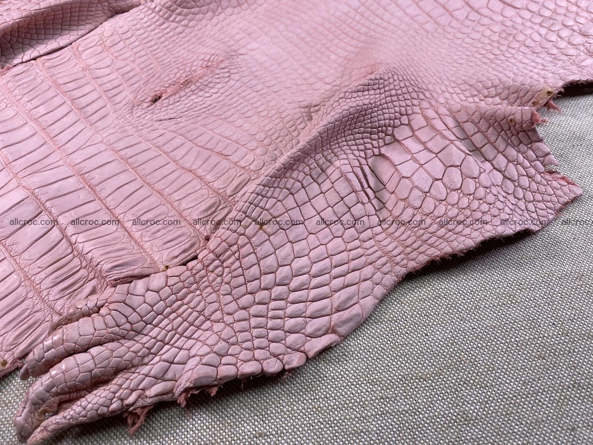 Crocodile skin belly part 34cm pink salmon color 1518 Foto 8