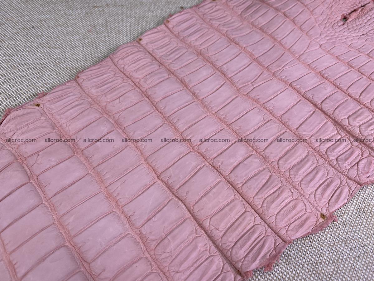 Crocodile skin belly part 34cm pink salmon color 1518 Foto 10