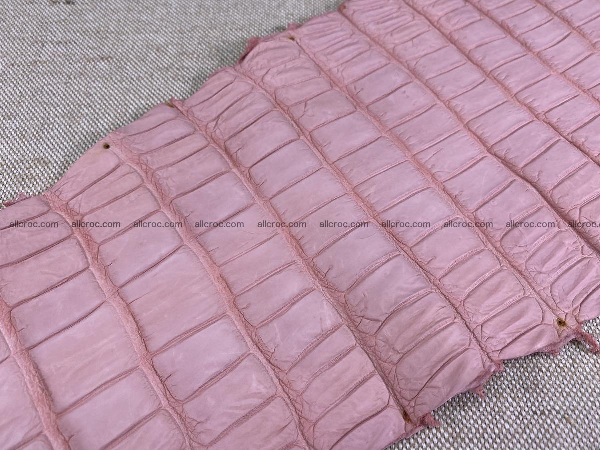 Crocodile skin belly part 34cm pink salmon color 1518 Foto 11