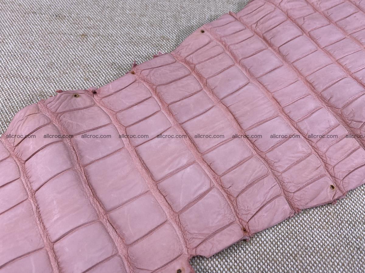 Crocodile skin belly part 34cm pink salmon color 1518 Foto 12