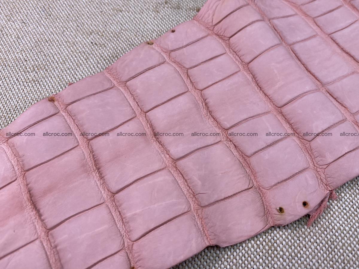 Crocodile skin belly part 34cm pink salmon color 1518 Foto 13