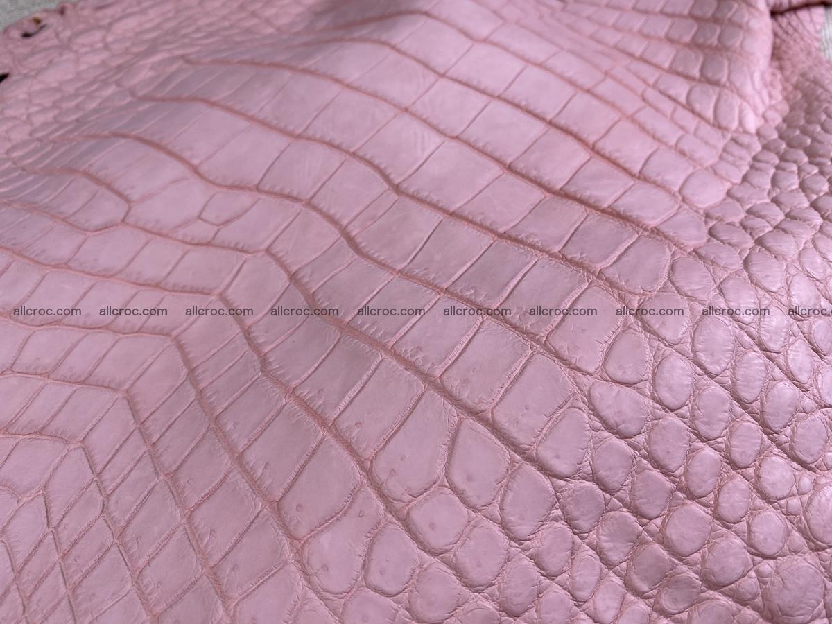 Crocodile skin belly part 34cm pink salmon color 1518 Foto 14