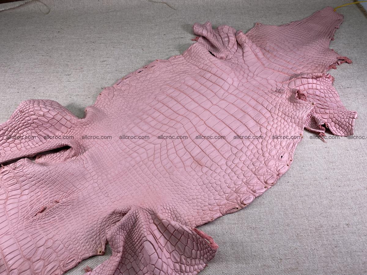 Crocodile skin belly part 35cm pink salmon color 1519 Foto 1