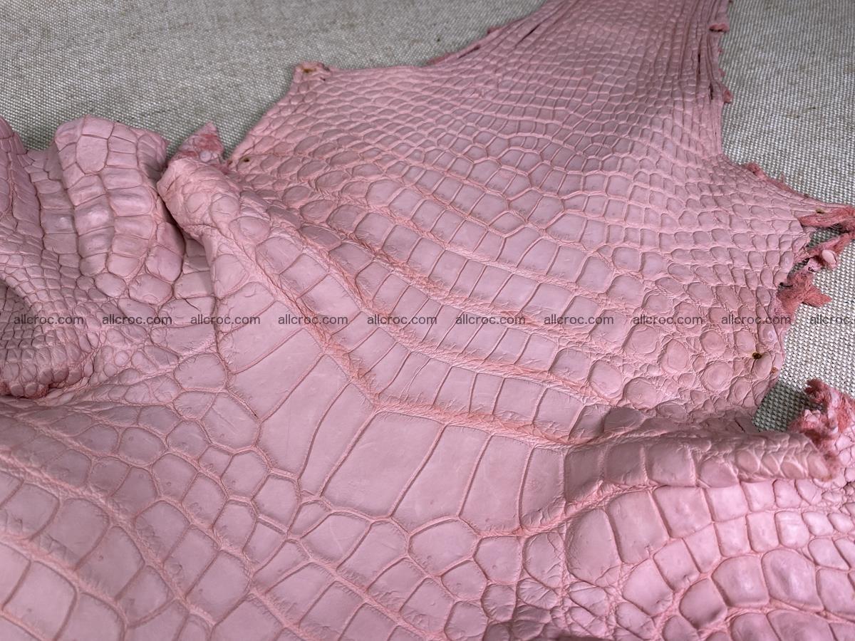 Crocodile skin belly part 35cm pink salmon color 1519 Foto 2