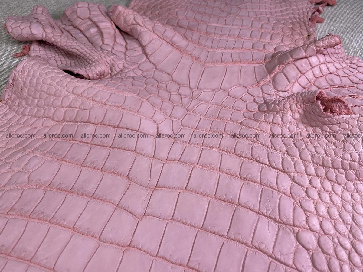 Crocodile skin belly part 35cm pink salmon color 1519 Foto 3