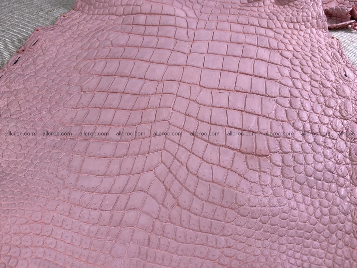 Crocodile skin belly part 35cm pink salmon color 1519 Foto 4