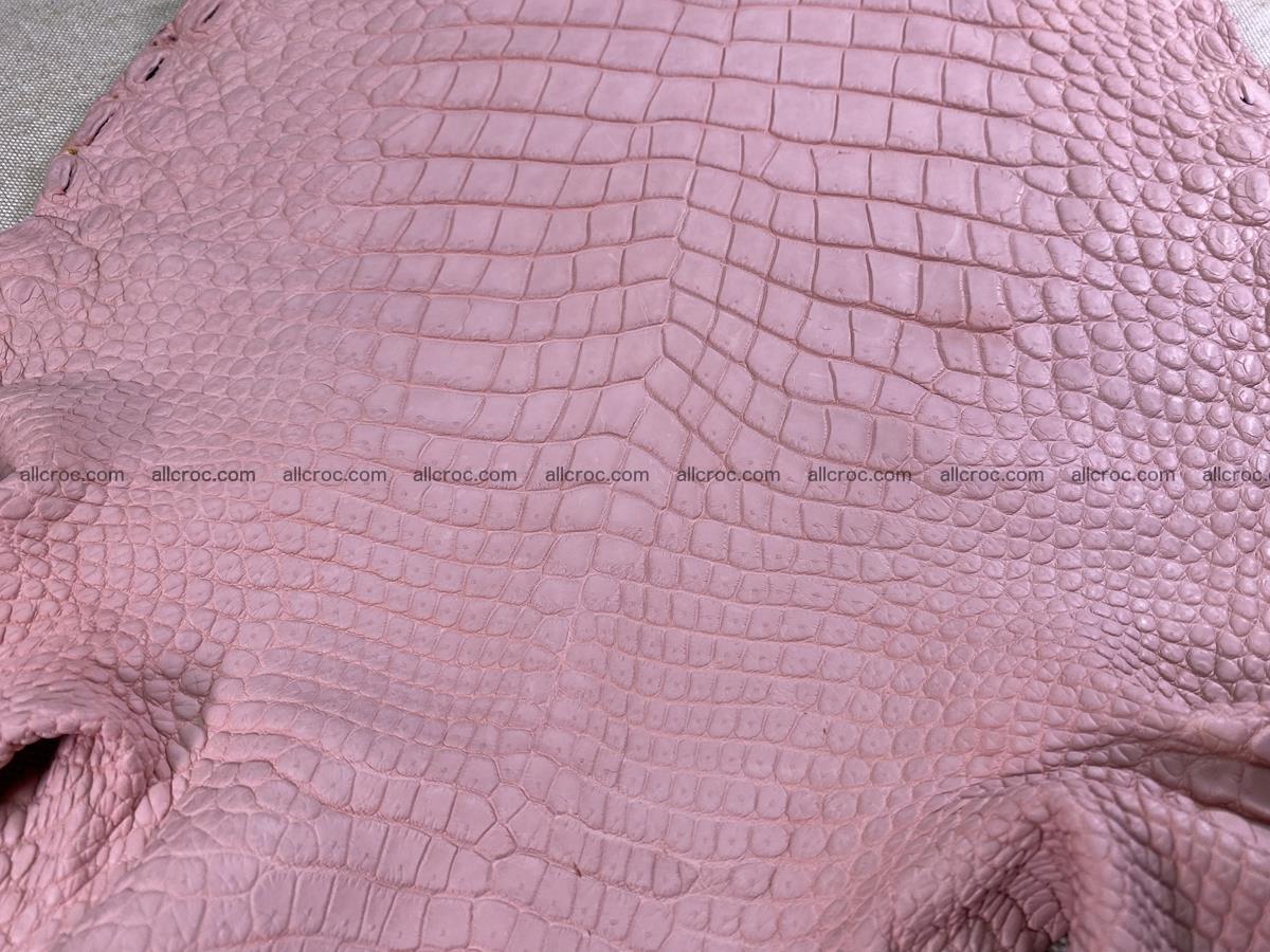 Crocodile skin belly part 35cm pink salmon color 1519 Foto 5