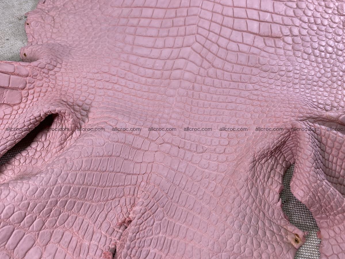 Crocodile skin belly part 35cm pink salmon color 1519 Foto 6