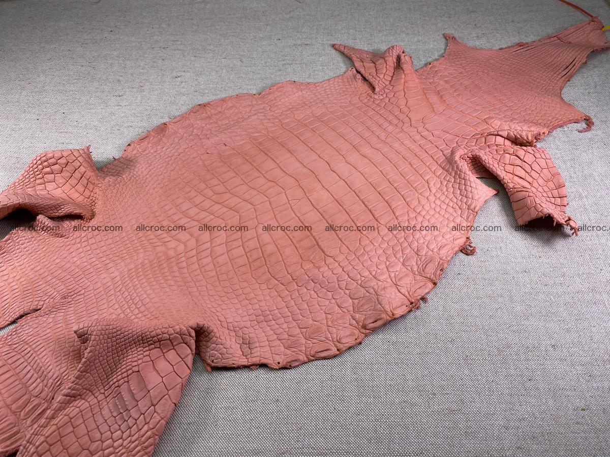 Crocodile skin belly part 32cm salmon color 1520 Foto 1