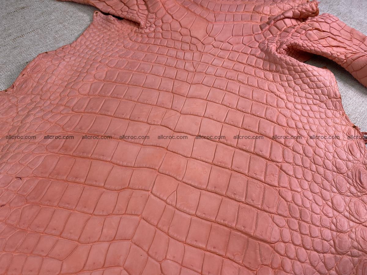 Crocodile skin belly part 32cm salmon color 1520 Foto 0