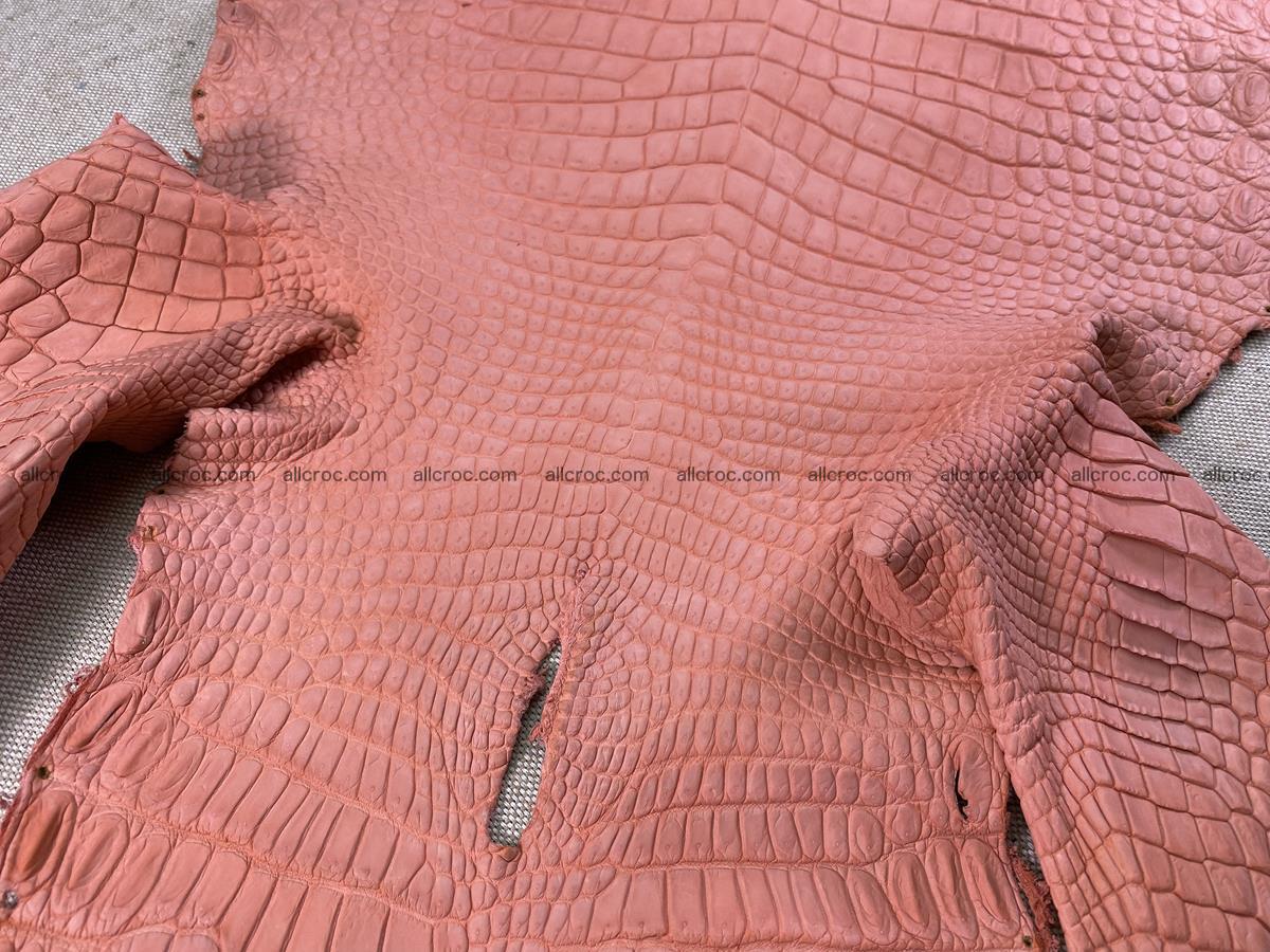 Crocodile skin belly part 32cm salmon color 1520 Foto 6