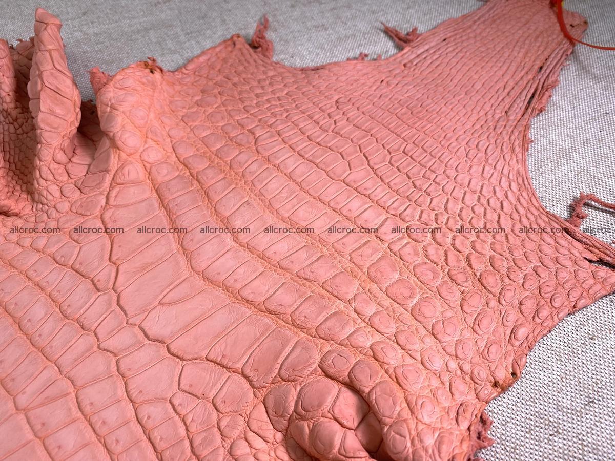 Crocodile skin belly part 32cm salmon color 1472 Foto 1