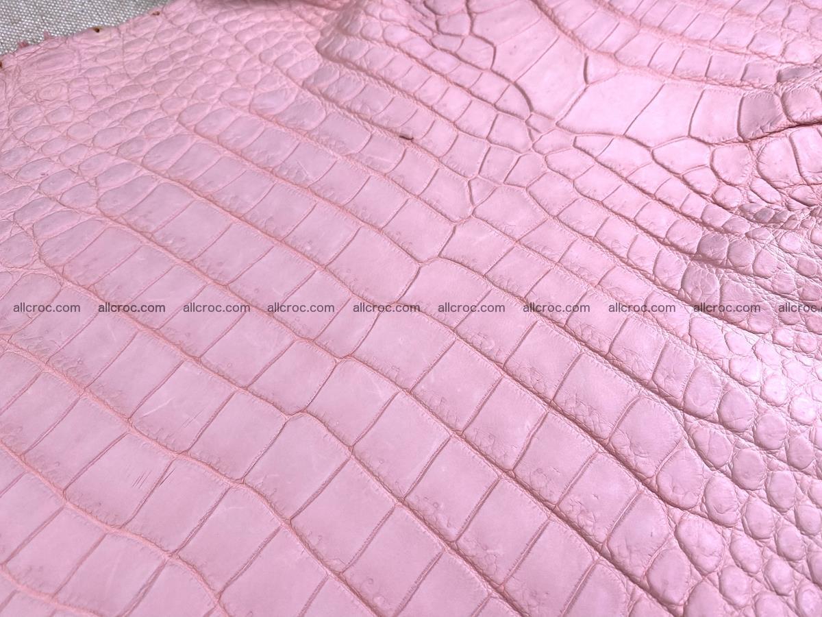 Crocodile skin belly part 32cm pink color 1465 Foto 0