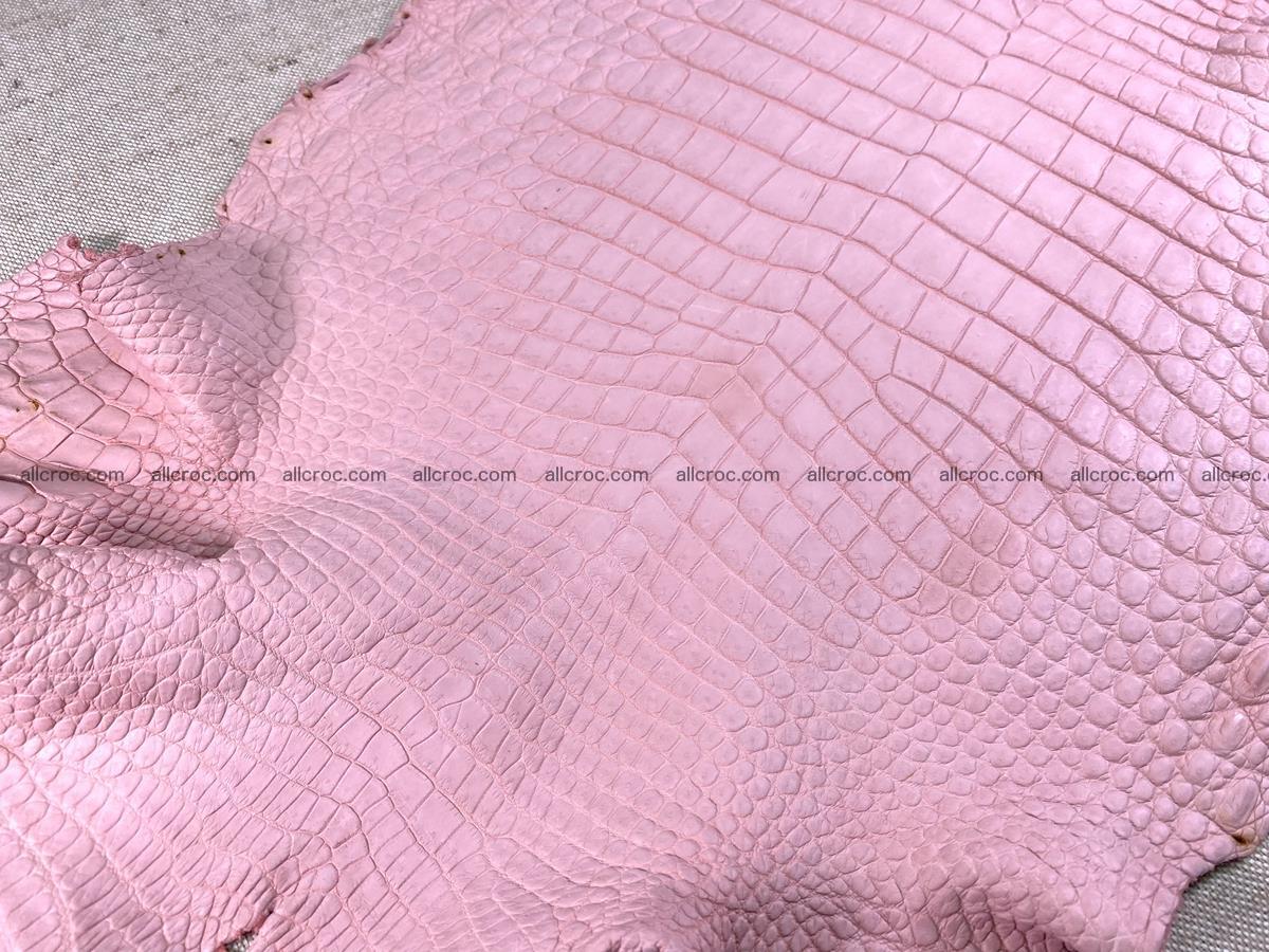 Crocodile skin belly part 32cm pink color 1465 Foto 6