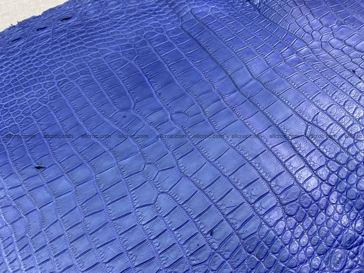 Crocodile skin belly part 35cm navy blue color 1460 Foto 8