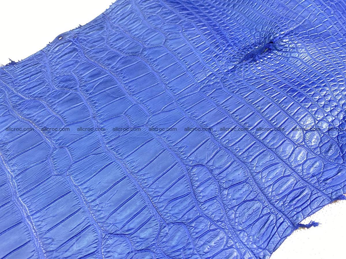 Crocodile skin belly part 35cm navy blue color 1460 Foto 6