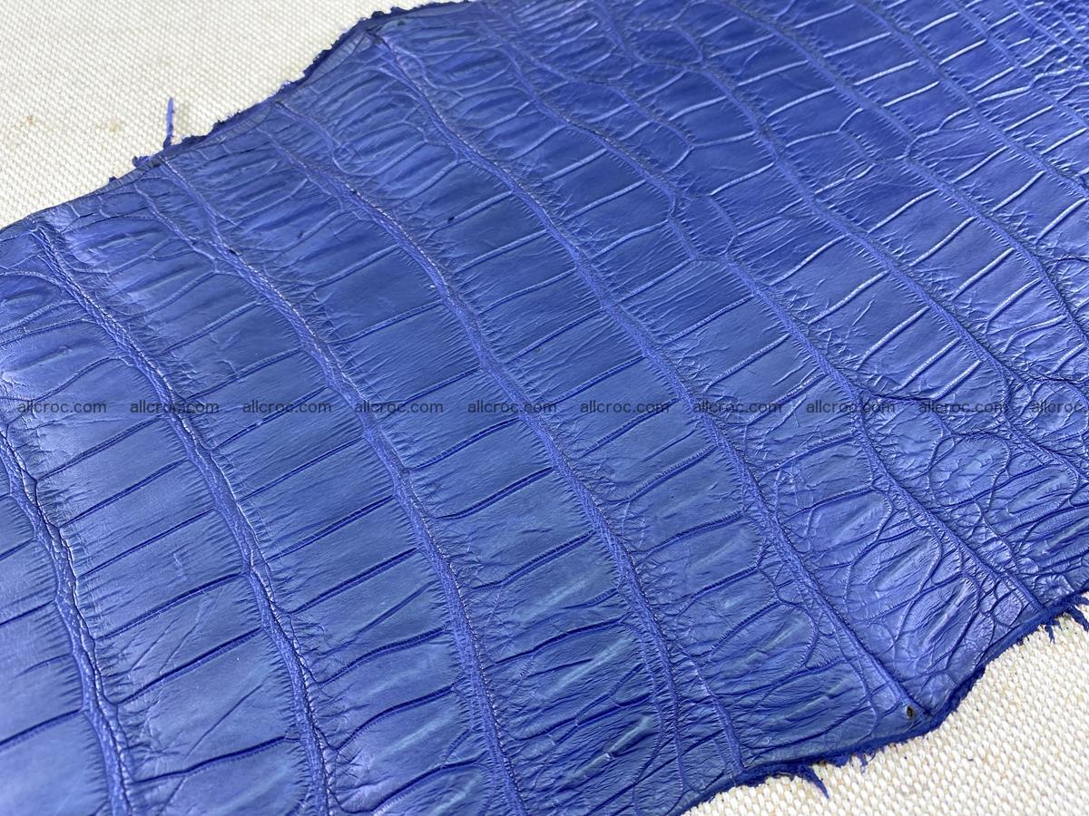 Crocodile skin belly part 35cm navy blue color 1460 Foto 5