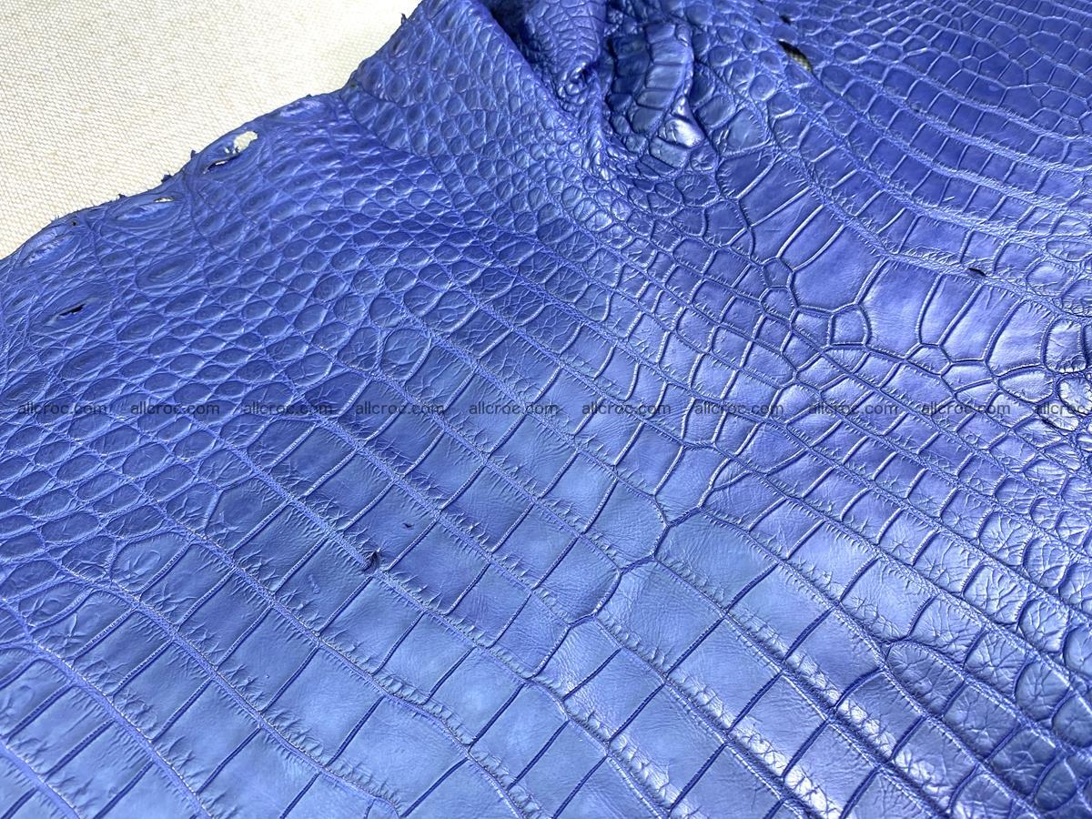 Crocodile skin belly part 36cm navy blue color 1461 Foto 3