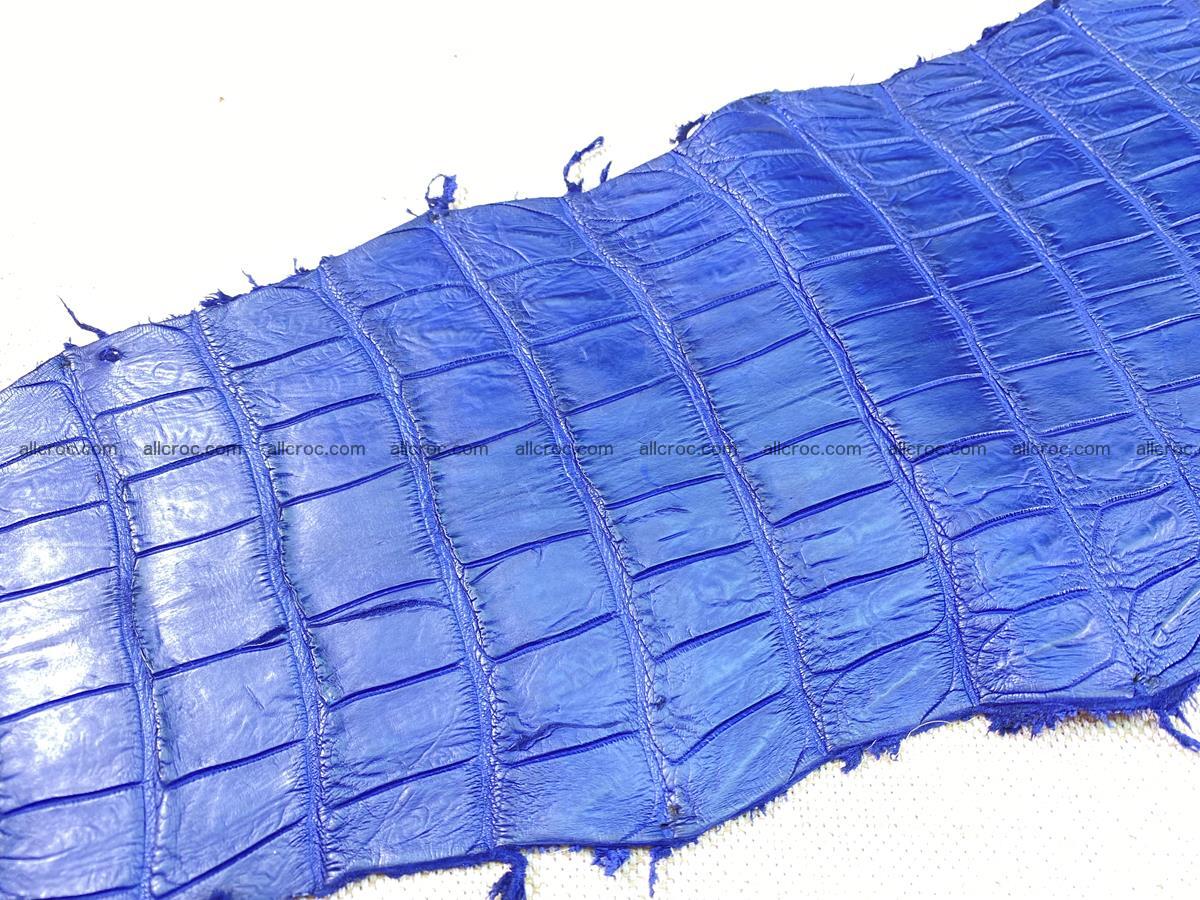 Crocodile skin belly part 36cm navy blue color 1461 Foto 5