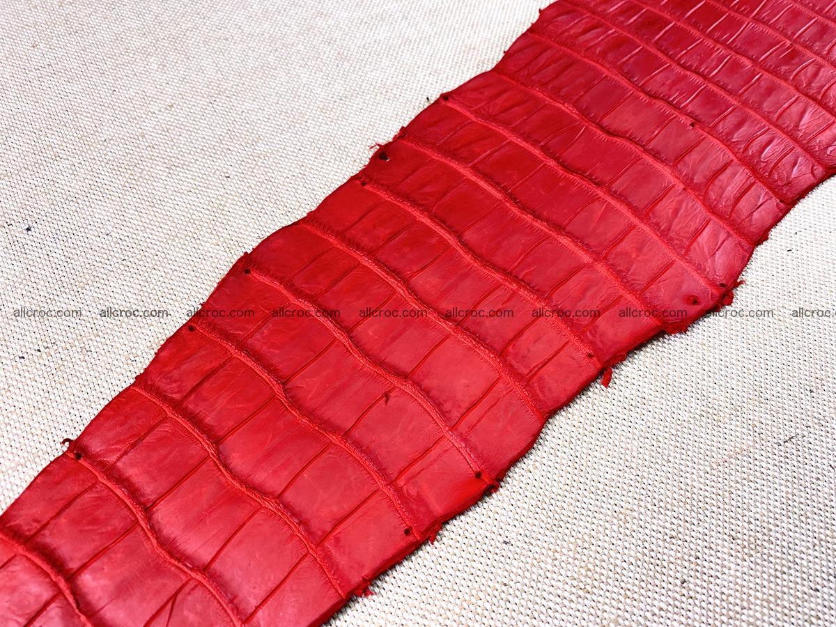 Crocodile skin belly part 30cm red ferrari color 1455 Foto 8