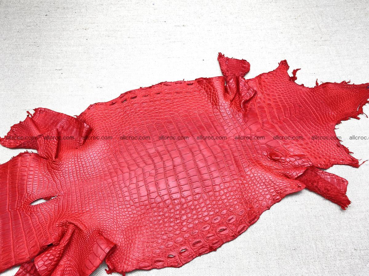 Crocodile skin belly part 30cm red ferrari color 1455 Foto 1