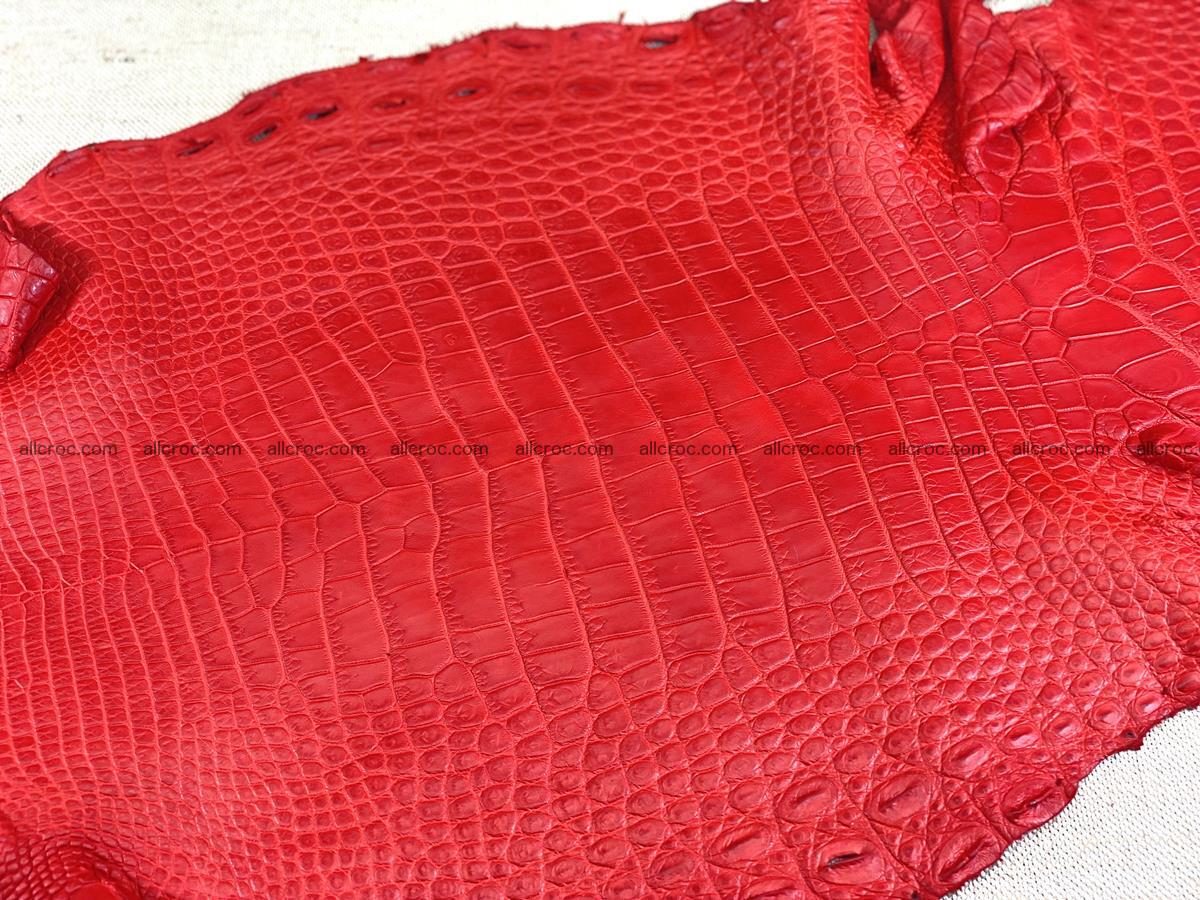 Crocodile skin belly part 30cm red ferrari color 1455 Foto 3