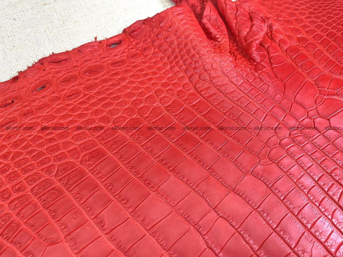Crocodile skin belly part 30cm red ferrari color 1455 Foto 0